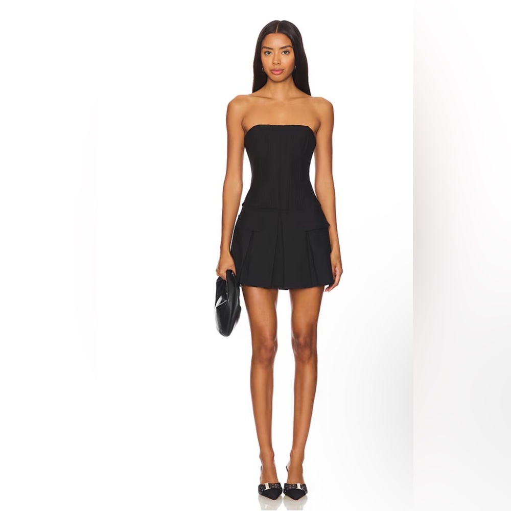 Superdown Black Strapless Mini Dress